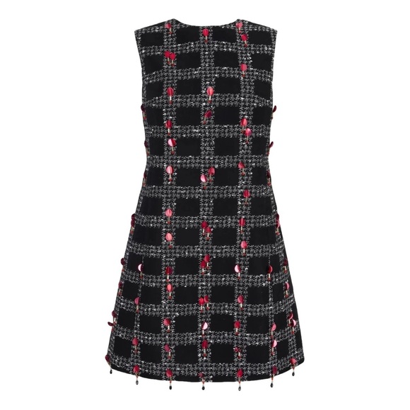 $3400 Emilia Wickstead Dress NWT 6 UK 2 US Tweed Check - Picture 2 of 5